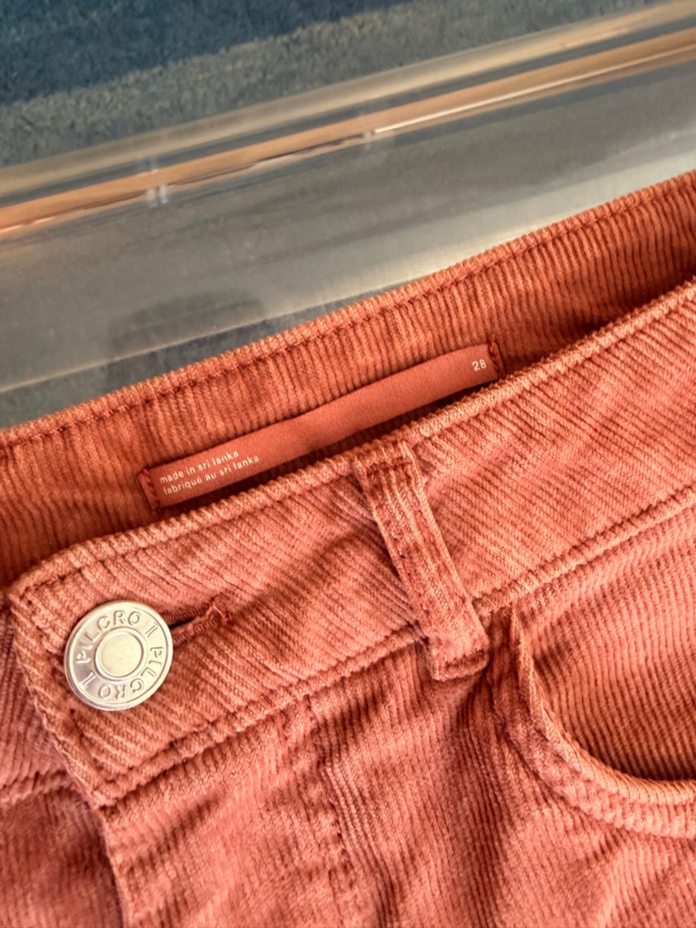 Pilcro Women's Corduroy Wide-Leg Jeans in Rust - Picture 13 of 14